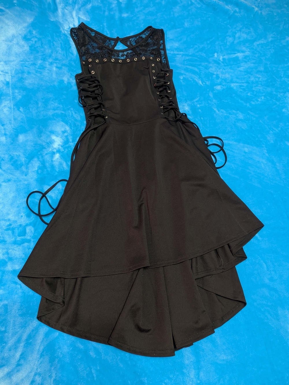 Black Gothic Lace-Up Corset Dress 🖤✨